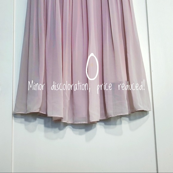 Uniqlo 🩰 Chiffon Blush Pink Pleated Midi Skirt - Picture 5 of 5